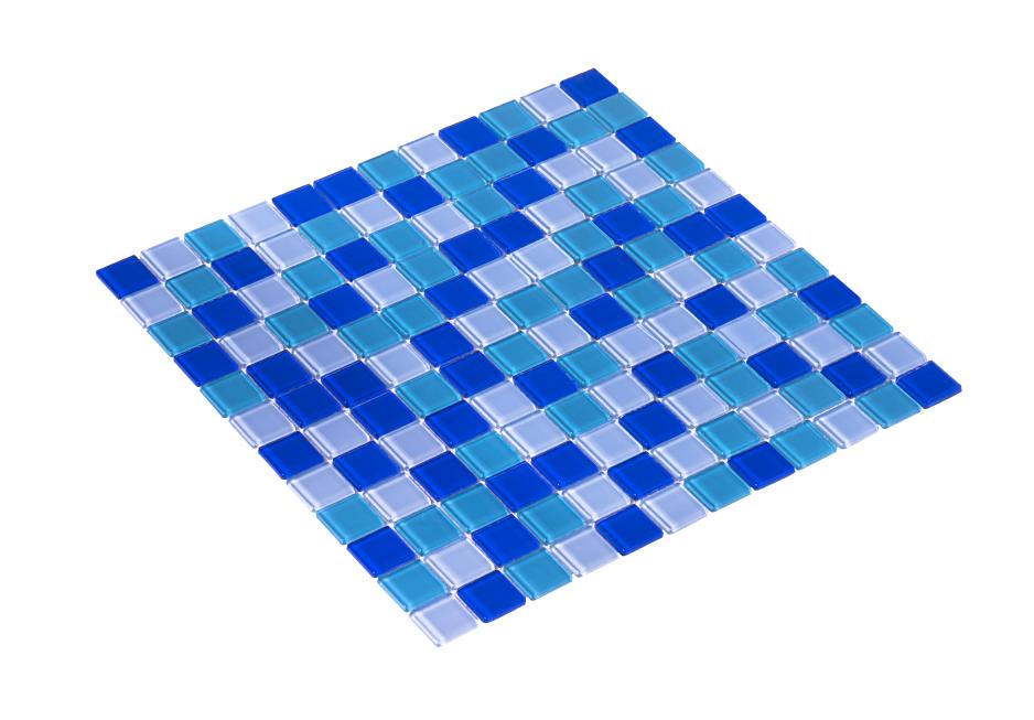 2.5×2.5 Kristal Havuz Mozaikleri Mavi Beyaz