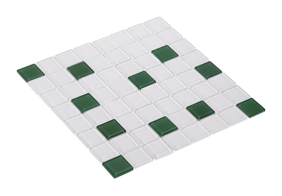 5×5 Havuz Mozaik Beyaz Yeşil
