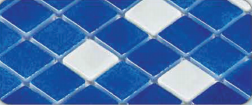 Havuz Cam Mozaiği 2.5x.2.5 Mavi-Beyaz